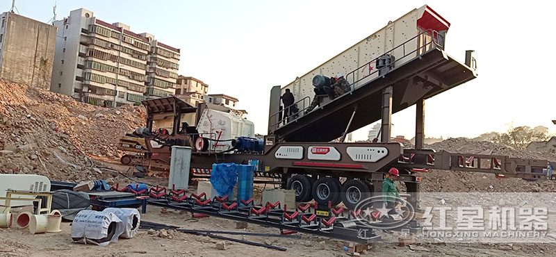 移動破碎篩分設備一體機 移動破碎篩分設備一體機